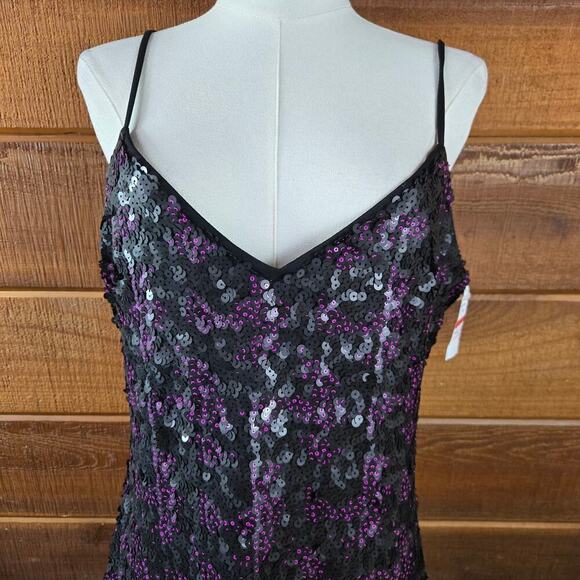 Dress the Population Womens Sequin Slip Midi Dress XL Whimsigoth Fairy Grunge - Picture 4 of 12